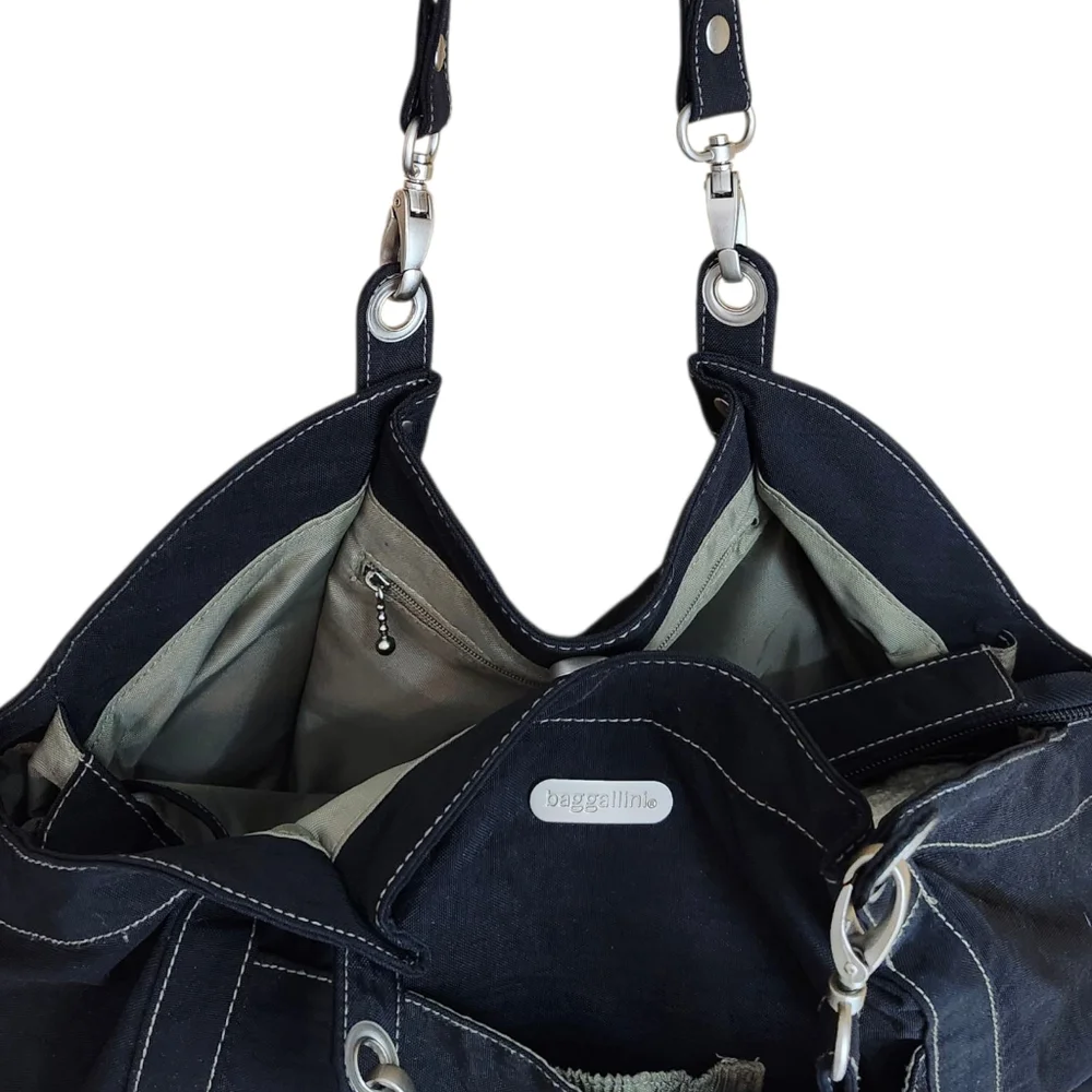 Baggallini Black Shoulder Bag Purse NWOT - Picture 6 of 16